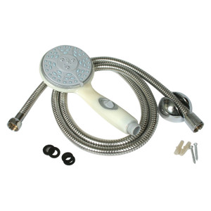 Camco 43715 RV/Marine Shower Head and 60" Shower Hose - Off White - 43715
