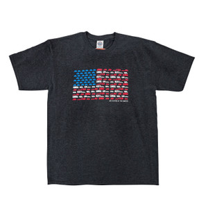 Camco 53274 T-Shirt - Large, Charcoal Patriotic Life Is Better - 53274