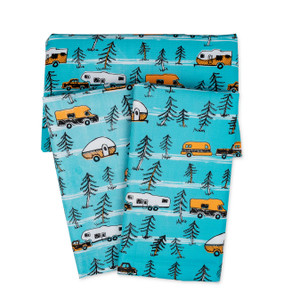 Camco 53380 LIBATC Tablecloth with Bench Covers - RV and Tree Sketch Design - 53380 Camco 53380 LIBATC Tablecloth with Bench Covers - RV and Tree Sketch Design - 53380