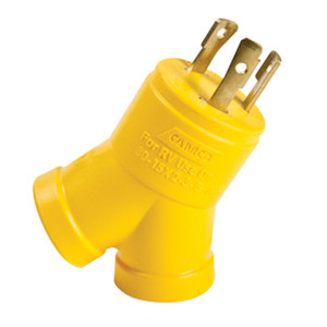 Camco 55433 3-Prong Generator Adapter - 30AM / 2x15AF - 55433