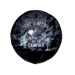 Camco 53290 "Life is Better at the Campsite" Spare Tire Cover - Size J (Up to 27" Tire), Sunrise - 53290-P Camco 53290 "Life is Better at the Campsite" Spare Tire Cover - Size J (Up to 27" Tire), Sunrise - 53290-P