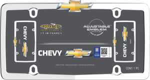 Cruiser Accessories 10437 License Plate Frame - Chevy, Chrome-Plated Metal - 10437 Cruiser Accessories 10437 License Plate Frame - Chevy, Chrome-Plated Metal - 10437