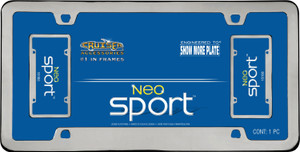 Cruiser Accessories 15180 License Plate Frame - Neo Sport, Black Chrome-Plated Metal - 15180 Cruiser Accessories 15180 License Plate Frame - Neo Sport, Black Chrome-Plated Metal - 15180