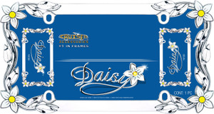 Cruiser Accessories 19130 License Plate Frame - Daisy, Chrome-Plated Metal - 19130 Cruiser Accessories 19130 License Plate Frame - Daisy, Chrome-Plated Metal - 19130