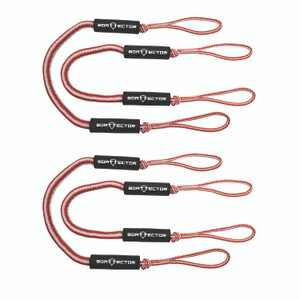 Extreme Max 3006.3269 BoatTector Bungee Dock Line Value 4-Pack - 5', Red/White - 3006.3269