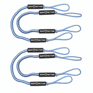 Extreme Max 3006.3273 BoatTector Bungee Dock Line Value 4-Pack - 5', Blue/White - 3006.3273