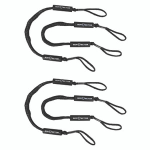 Extreme Max 3006.3279 BoatTector Bungee Dock Line Value 4-Pack - 6', Black - 3006.3279