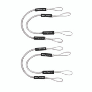 Extreme Max 3006.3282 BoatTector Bungee Dock Line Value 4-Pack - 6', White - 3006.3282