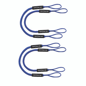 Extreme Max 3006.3285 BoatTector Bungee Dock Line Value 4-Pack - 6', Blue - 3006.3285