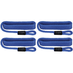 Extreme Max 3006.3369 BoatTector Solid Braid MFP Fender Line Value 4-Pack - 3/8" x 5', Royal Blue - 3006.3369