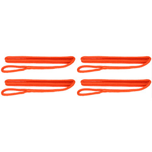 Extreme Max 3006.3402 BoatTector Premium Double Braid Nylon Fender Line Value 4-Pack - 3/8" x 6', Neon Orange - 3006.3402