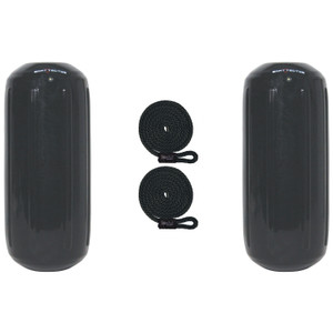 Extreme Max 3006.7312.2 BoatTector HTM Inflatable Fender Value 2-Pack - 10" x 27", Black - 3006.7312.2