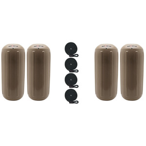 Extreme Max 3006.7465.4 BoatTector HTM Inflatable Fender Value 4-Pack - 6.5" x 15", Sand - 3006.7465.4