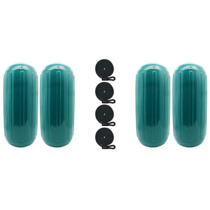 Extreme Max 3006.7712.4 BoatTector HTM Inflatable Fender Value 4-Pack - 6.5" x 15", Teal - 3006.7712.4