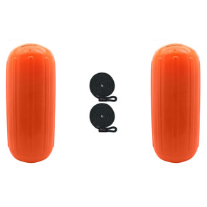 Extreme Max 3006.7715.2 BoatTector HTM Inflatable Fender Value 2-Pack - 6.5" x 15", Neon Orange - 3006.7715.2
