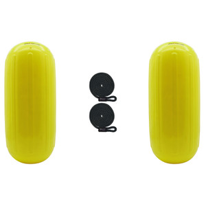 Extreme Max 3006.7733.2 BoatTector HTM Inflatable Fender Value 2-Pack - 8.5" x 20", Neon Yellow - 3006.7733.2