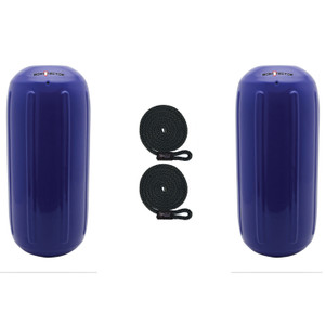 Extreme Max 3006.8507.2 BoatTector HTM Inflatable Fender Value 2-Pack - 10" x 27", Cobalt Blue - 3006.8507.2