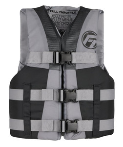 Full Throttle 112200-701-010-22 Teen Nylon Life Jacket - Gray - 112200-701-010-22 Full Throttle 112200-701-010-22 Teen Nylon Life Jacket - Gray - 112200-701-010-22