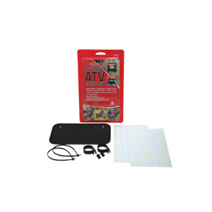 Hardline 2341B ATV License Plate Kit - Black Plate/White Letters - 2341B