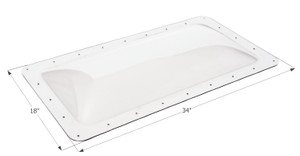 Icon 01848 RV Skylight SL1430 - 30" x 14" x 4", Clear - 1848