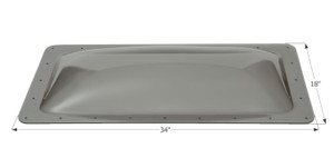 Icon 12117 RV Skylight SL1430 - 30" x 14" x 4", Smoke - 12117