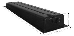 Icon 12422 Holding Tank with Right End Drain HT473ED - 70" x 17.75" x 7", 21 Gallon - 12422