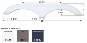 Icon 14100 Tandem Axle Fender Shirt FS770 for Pilgrim - Midnight Blue - 14100
