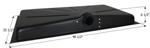 Icon 14306 Holding Tank with Center Drain HT600A-SD - 48.5" x 25.5" x 6.5", 18 Gallon - 14306