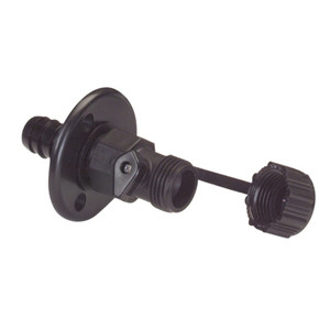 Johnson Pump 09-10616 Aqua Jet Through-Deck Bulkhead Hose Fitting - 3/4" Barb (Male) to 3/4" Garden Hose (GHT Female) - 09-10616 Johnson Pump 09-10616 Aqua Jet Through-Deck Bulkhead Hose Fitting - 3/4" Barb (Male) to 3/4" Garden Hose (GHT Female) - 09-10616