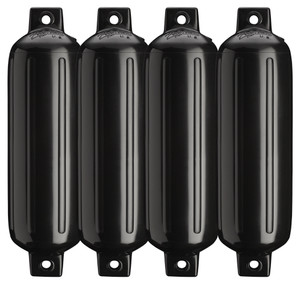 Polyform G-4 PACK BLACK G Series Fenders 4-Count Multi-Pack - 6.5" x 22", Black - G-4 PACK BLACK