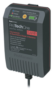 ProMariner 24105 ProTechOne Digital Series On Board Battery Charger/Maintainer, AC Inlet with Self-Closing Cover - 5 Amp - 24105 ProMariner 24105 ProTechOne Digital Series On Board Battery Charger/Maintainer, AC Inlet with Self-Closing Cover - 5 Amp - 24105