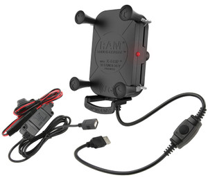 RAM Mounts RAM-HOL-UN12WB-V7M RAM Tough-Charge Waterproof Wireless Charging Holder with Charger - RAM-HOL-UN12WB-V7M RAM Mounts RAM-HOL-UN12WB-V7M RAM Tough-Charge Waterproof Wireless Charging Holder with Charger - RAM-HOL-UN12WB-V7M