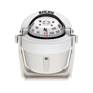 Ritchie Navigation B-51G Explorer Compass - Bracket Mount, White with White Dial - B-51W Ritchie Navigation B-51G Explorer Compass - Bracket Mount, White with White Dial - B-51W