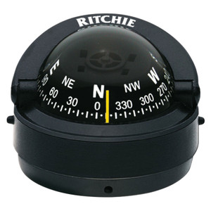 Ritchie Navigation S-53 Explorer Compass - Surface Mount, Black with Black Dial - S-53 Ritchie Navigation S-53 Explorer Compass - Surface Mount, Black with Black Dial - S-53
