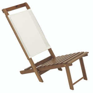Whitecap 60074 Teak Everywhere Chair with White Batyline Fabric - 60074 Whitecap 60074 Teak Everywhere Chair with White Batyline Fabric - 60074
