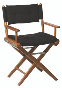 Whitecap 61041 Teak Director's Chair with Black Cushion - 18" - 61041 Whitecap 61041 Teak Director's Chair with Black Cushion - 18" - 61041