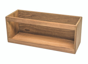 Whitecap 62514 Teak Paperback Book / VHS Cassette Rack - 62514