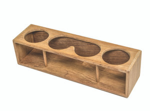 Whitecap 62632 Teak Four Drink / Binocular Rack - 62632
