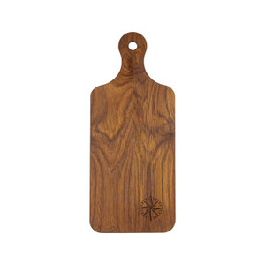 Whitecap 60763COMC Chef's Collection Small Charcuterie Board with Compass - Teak - 60763COMC