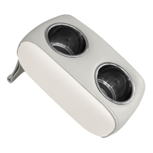 Wise 3059-1882 Portable Stainless Double Drink Holder for Pontoon Furniture - Marble/Brite White - 3059-1882 Wise 3059-1882 Portable Stainless Double Drink Holder for Pontoon Furniture - Marble/Brite White - 3059-1882