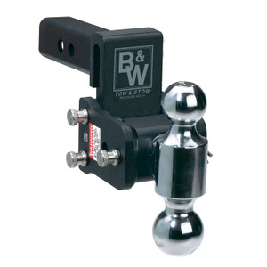 B&W Trailer Hitches TS10033B Tow and Stow Adjustable Ball Mount - 2-5/16" & 2" Ball, 3" Drop, 3.5" Rise, Black - TS10033B B&W Trailer Hitches TS10033B Tow and Stow Adjustable Ball Mount - 2-5/16" & 2" Ball, 3" Drop, 3.5" Rise, Black - TS10033B