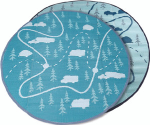 Camco RV - Outdoor Mat 72 Round Map - 42834 Camco RV - Outdoor Mat 72 Round Map - 42834