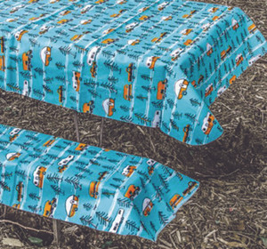 Camco RV - Tablecloth W/bench Covers - 53380 Camco RV - Tablecloth W/bench Covers - 53380