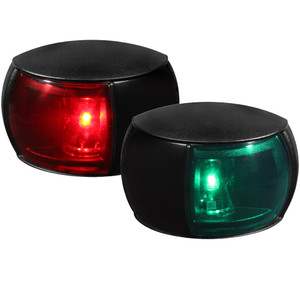 Hella Marine 980520801 2nm Navigation Light - Port & Starboard Kit Colored Lens, Black Shroud, 120mm Cable - 980520801 Hella Marine 980520801 2nm Navigation Light - Port & Starboard Kit Colored Lens, Black Shroud, 120mm Cable - 980520801