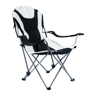 Ming's Mark 36028 Foldable Reclining Camp Chair - Black / Gray - 36028 Ming's Mark 36028 Foldable Reclining Camp Chair - Black / Gray - 36028