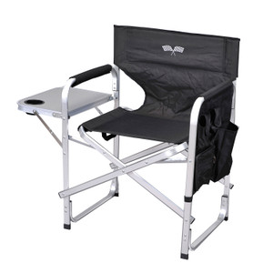 Ming's Mark Sl1204-black/flag Stylish Camping Folding Director's Chair - Black With Flag - SL1204-BLACK/FLAG Ming's Mark Sl1204-black/flag Stylish Camping Folding Director's Chair - Black With Flag - SL1204-BLACK/FLAG