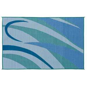 Ming's Mark Ga3 Stylish Camping Reversible Graphic Patio Mat - 8' X 12', Blue/green - GA3 Ming's Mark Ga3 Stylish Camping Reversible Graphic Patio Mat - 8' X 12', Blue/green - GA3