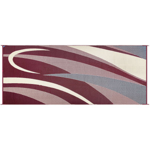 Ming's Mark Gc5 Stylish Camping Reversible Graphic Patio Mat - 8' X 20', Burgundy/black - GC5 Ming's Mark Gc5 Stylish Camping Reversible Graphic Patio Mat - 8' X 20', Burgundy/black - GC5