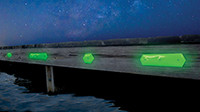 Camco - Glow Pier Markers - Hexagon - 4 Pk - 50144