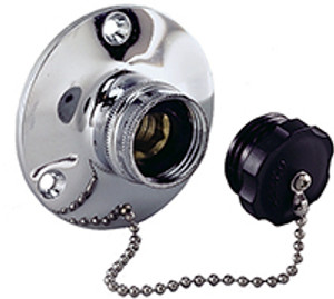 Perko - Fresh Water Inlet Fitting W/ Plug - 0499DP0CHR Perko - Fresh Water Inlet Fitting W/ Plug - 0499DP0CHR